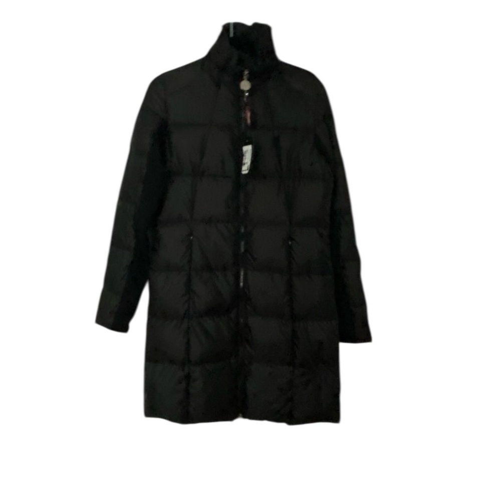 NWT Patrizia Pepe Black Puffer Jacket Removable Shall 46 US 10
